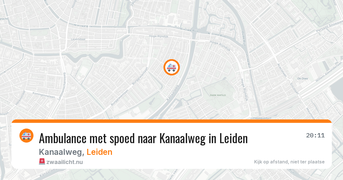 Ambulance met spoed naar Kanaalweg in Leiden — 25 jan 2026