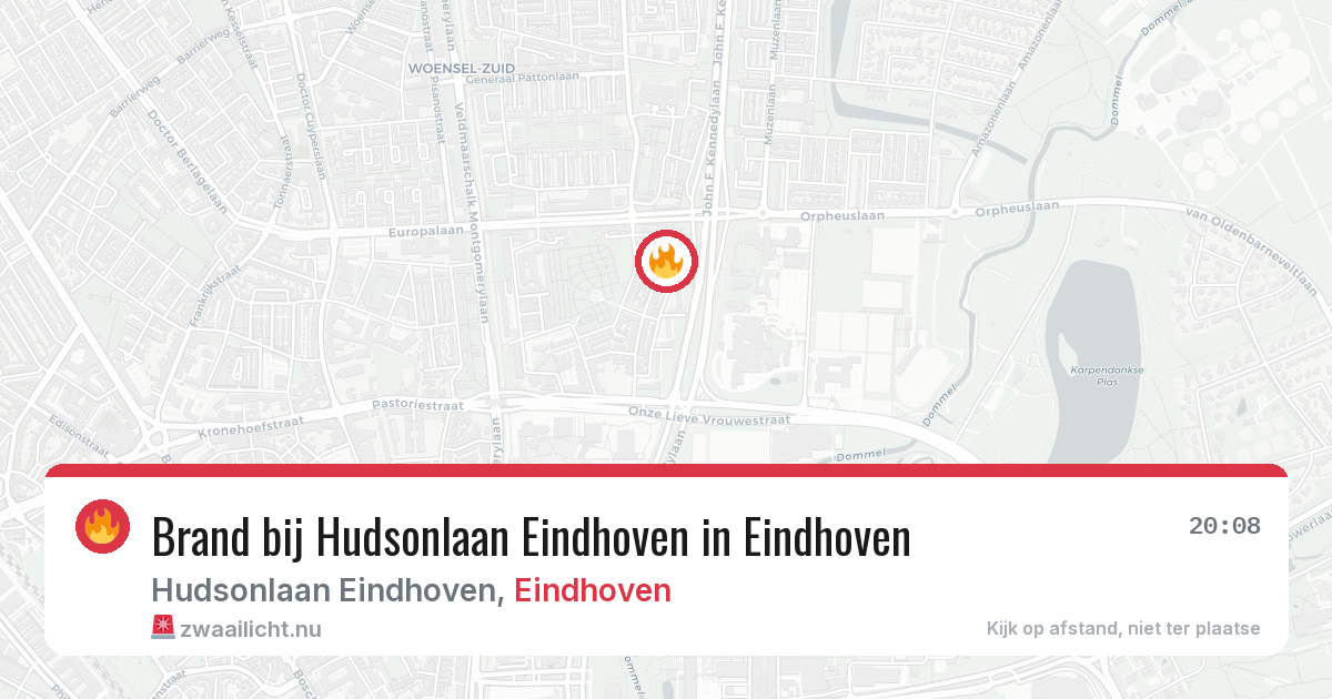 Brand bij Hudsonlaan Eindhoven in Eindhoven — 3 jun 2026