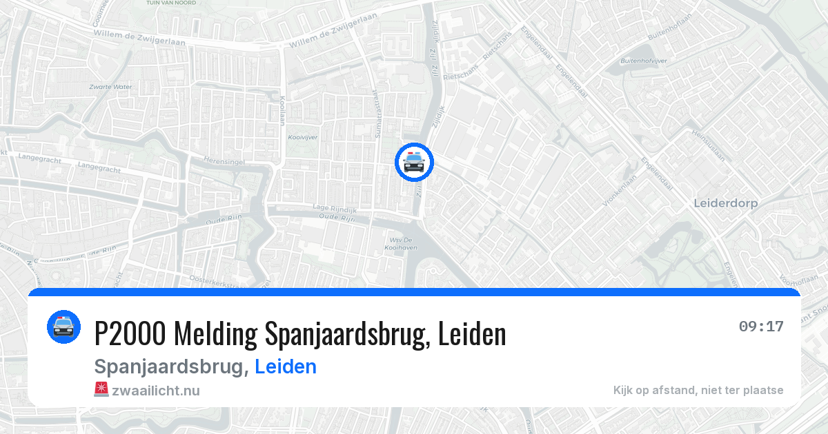 P2000 Melding Spanjaardsbrug, Leiden — 24 jul 2026