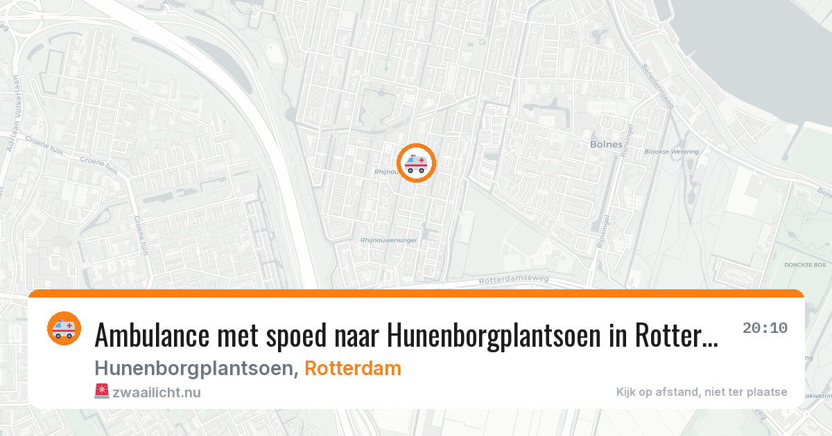 Ambulance met spoed naar Hunenborgplantsoen in Rotterdam — 9 mei 2026