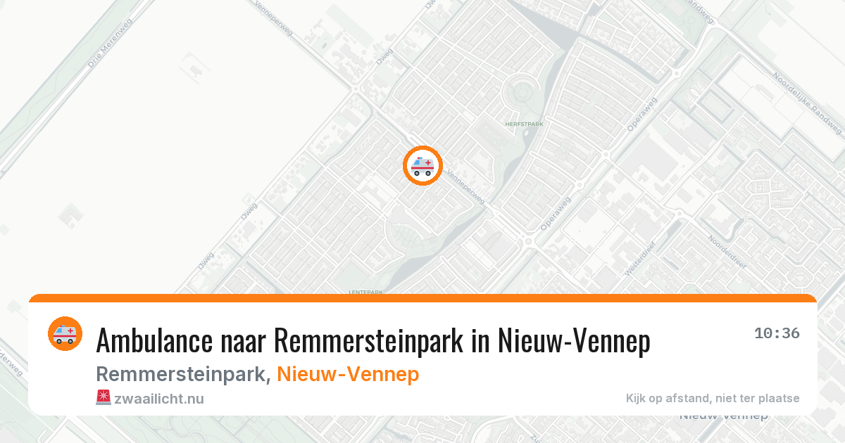 Ambulance naar Remmersteinpark in Nieuw-Vennep — 24 jul 2026