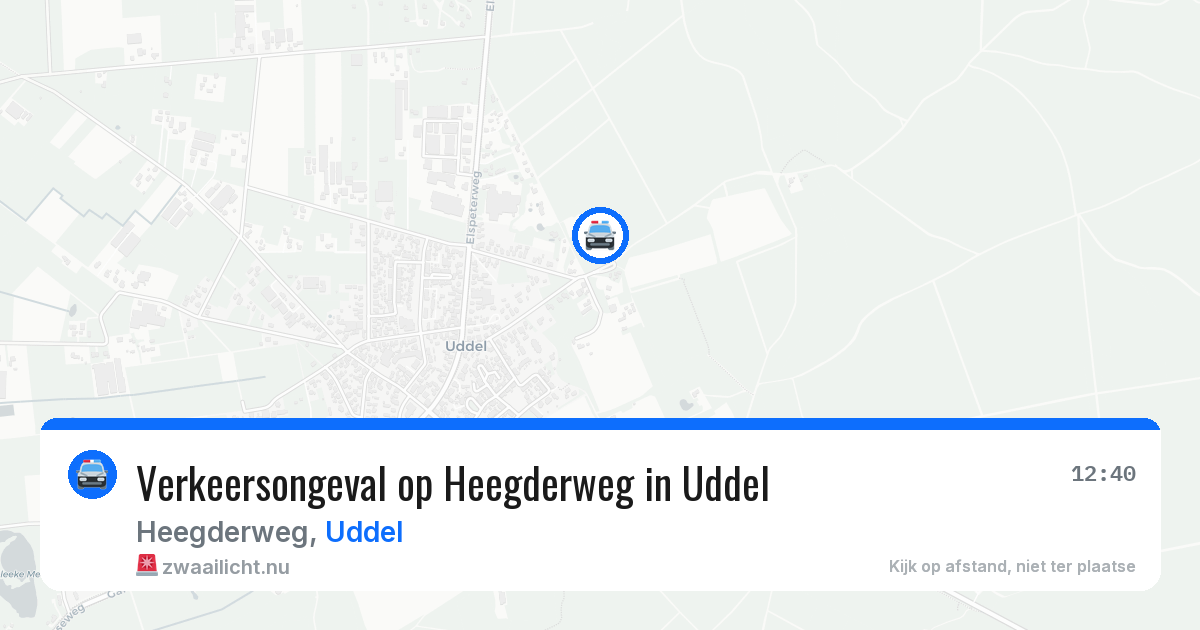 Verkeersongeval op Heegderweg in Uddel — 3 feb 2026