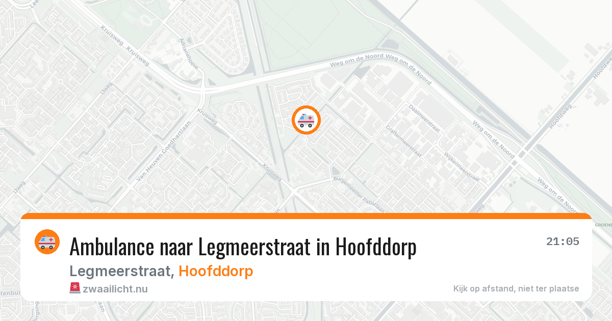 Ambulance naar Legmeerstraat in Hoofddorp — 26 jul 2026