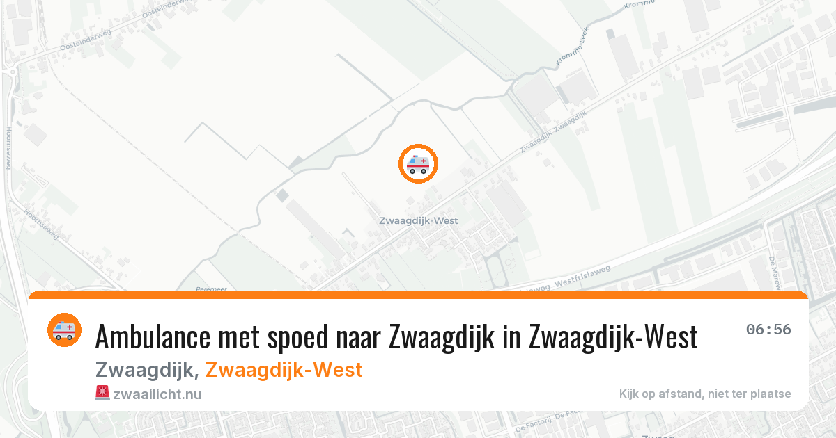 Ambulance met spoed naar Zwaagdijk in Zwaagdijk-West — 7 jul 2026