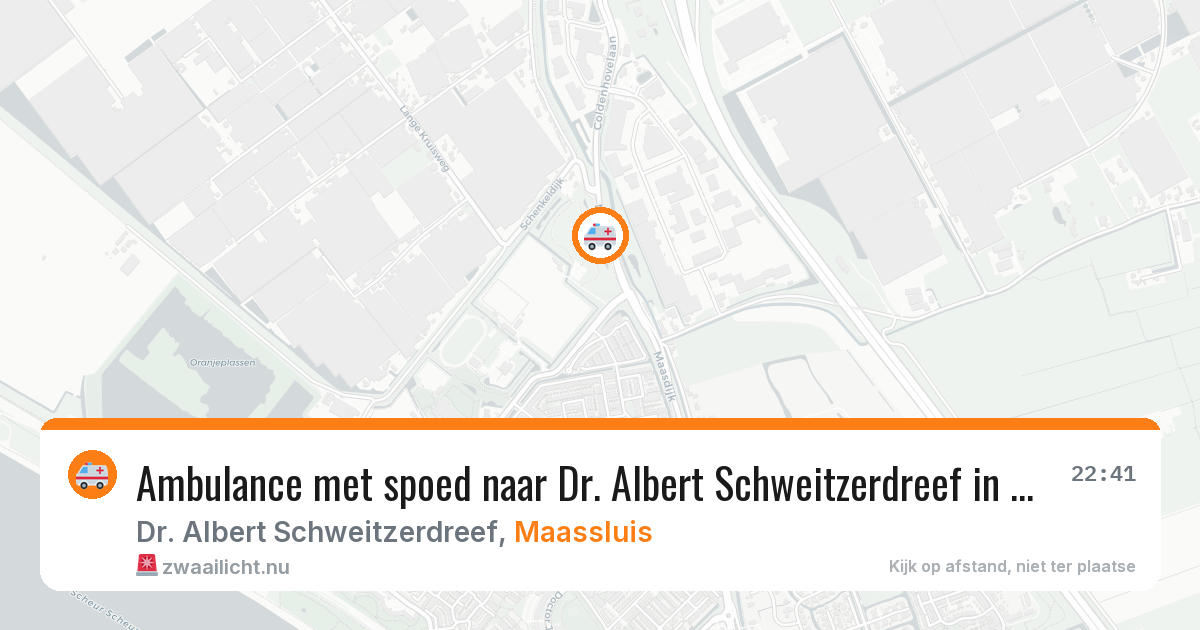 Ambulance met spoed naar Dr. Albert Schweitzerdreef in Maassluis — 22 jul 2026