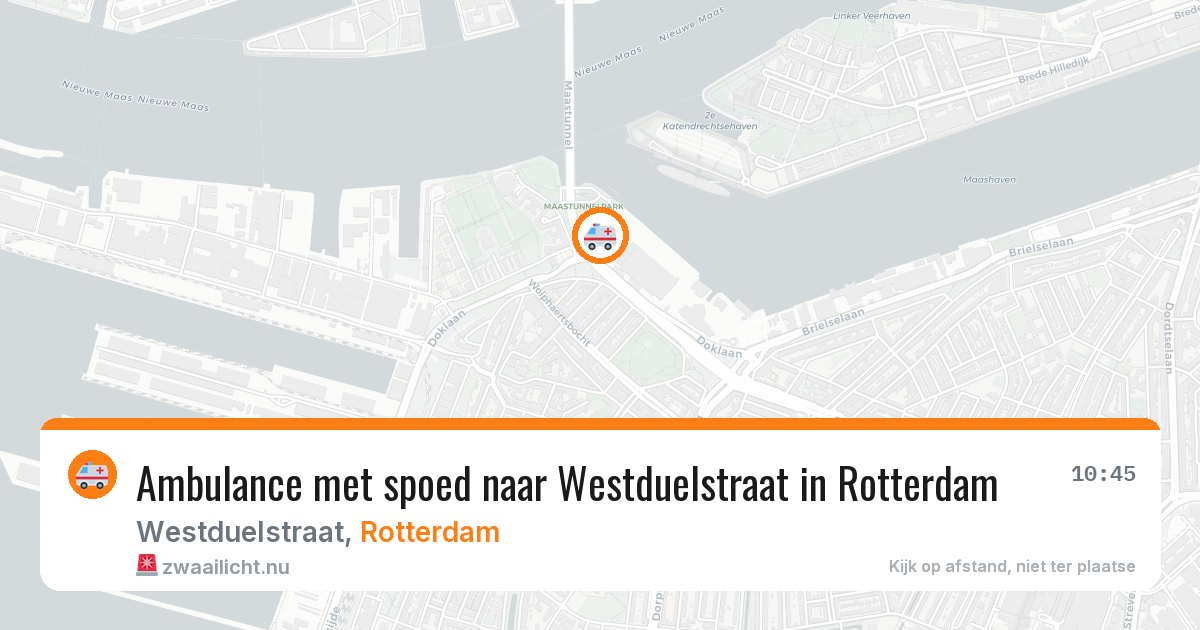 Ambulance met spoed naar Westduelstraat in Rotterdam — 8 jun 2026