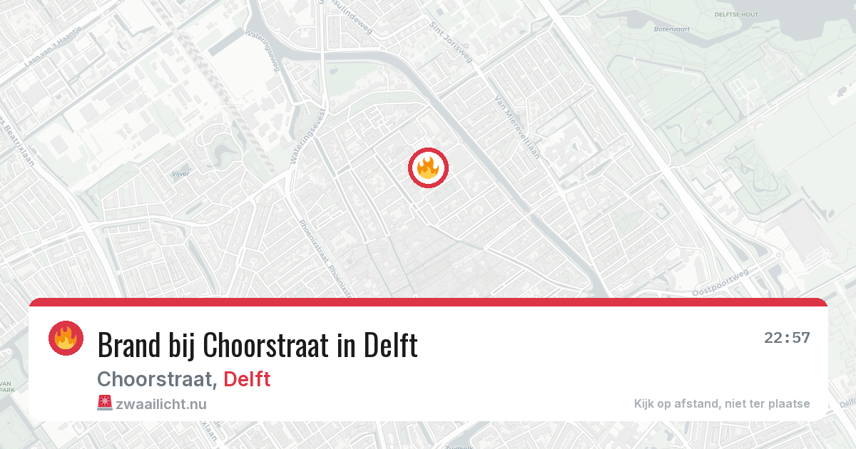 Brand bij Choorstraat in Delft — 14 mrt 2026