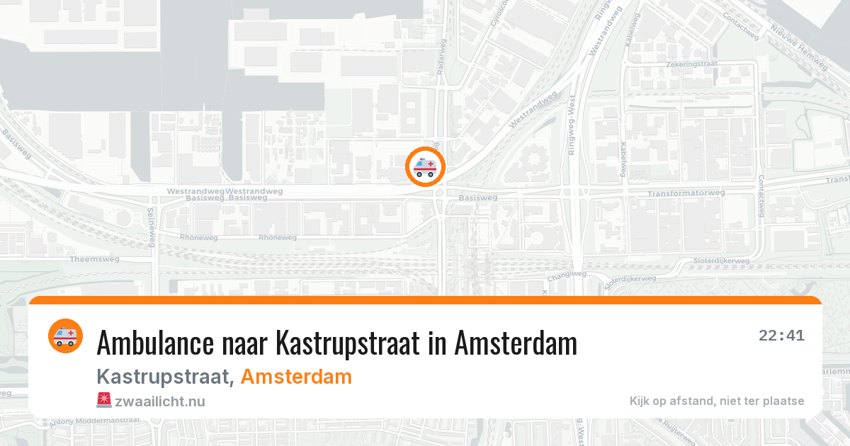 Ambulance naar Kastrupstraat in Amsterdam — 22 jul 2026