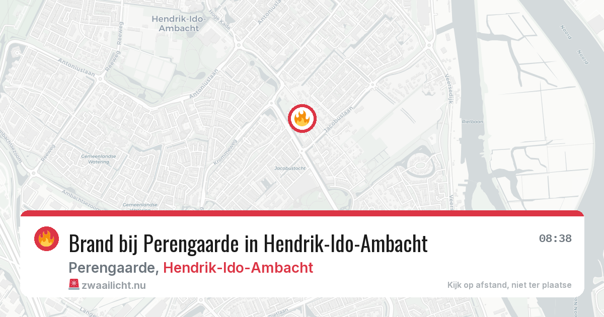Brand bij Perengaarde in Hendrik-Ido-Ambacht — 19 mrt 2026