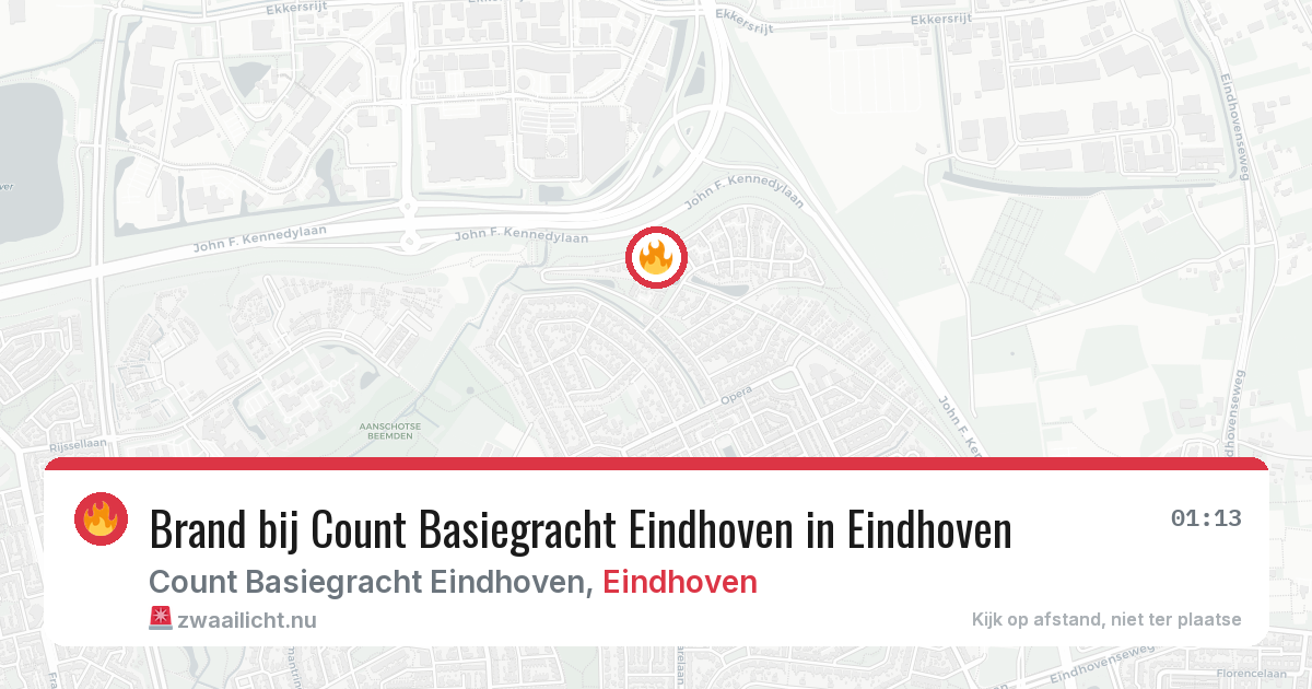 Brand bij Count Basiegracht Eindhoven in Eindhoven — 11 jul 2026