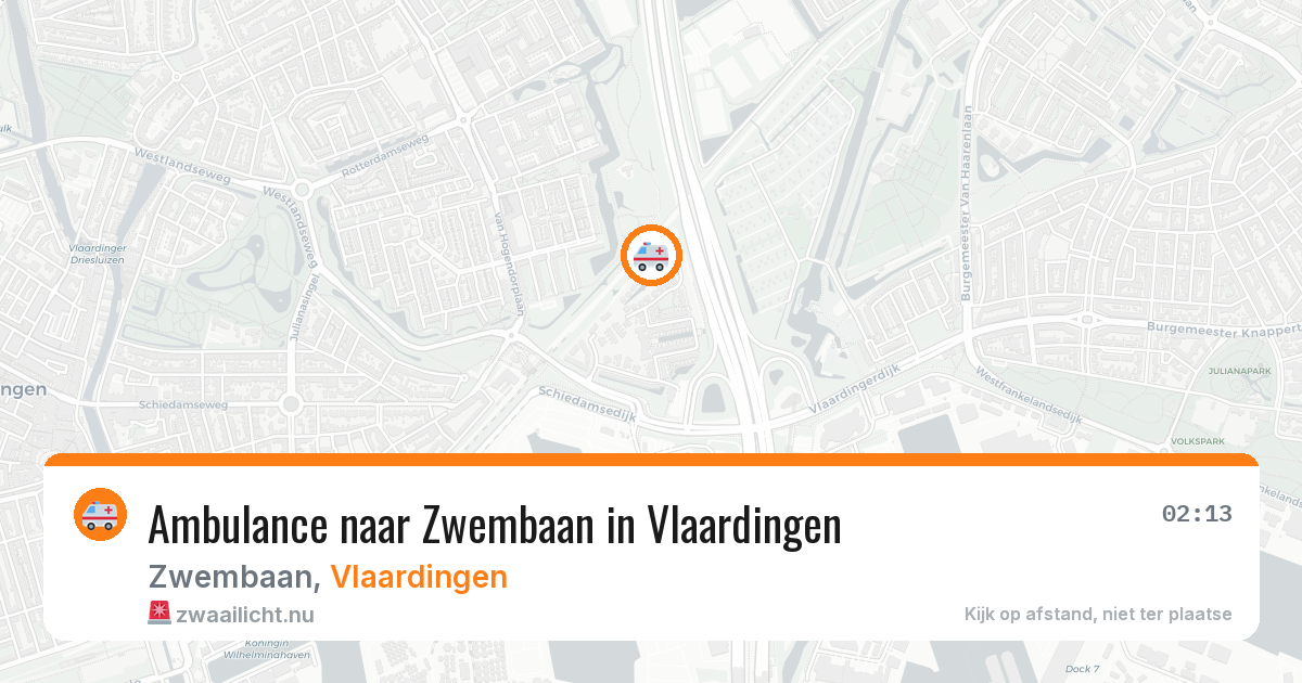Ambulance naar Zwembaan in Vlaardingen — 19 jul 2026