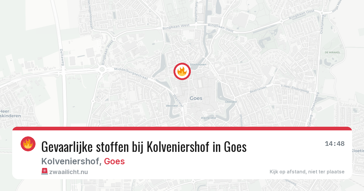 Gevaarlijke stoffen bij Kolveniershof in Goes — 13 mei 2026