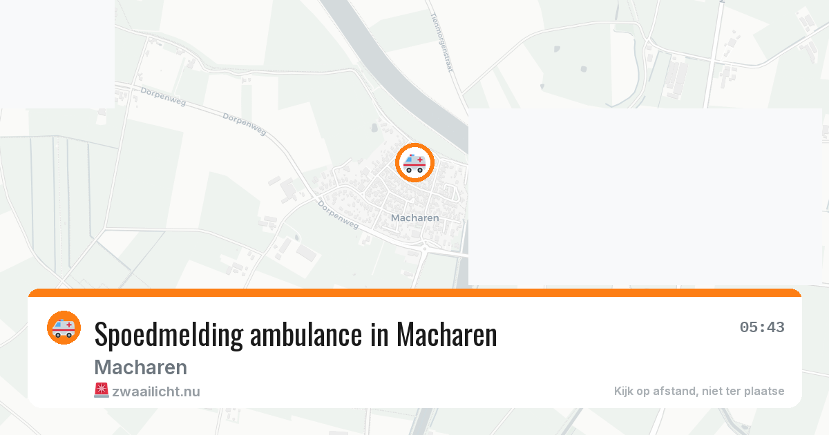Spoedmelding ambulance in Macharen — 23 mrt 2026