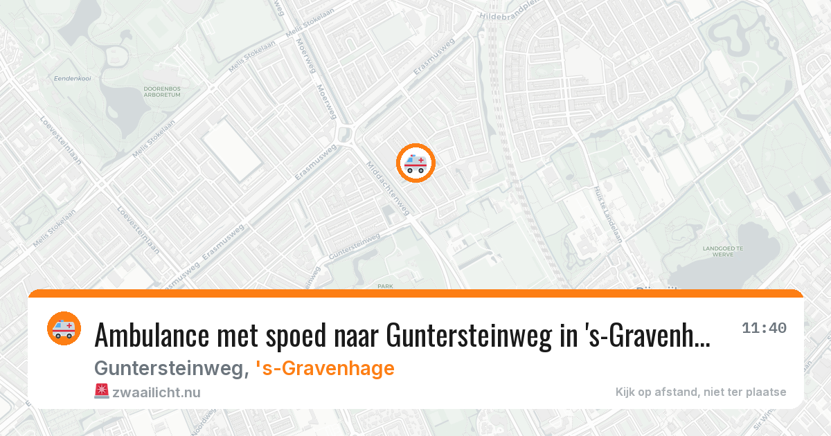 Ambulance met spoed naar Guntersteinweg in 's-Gravenhage — 9 jul 2026