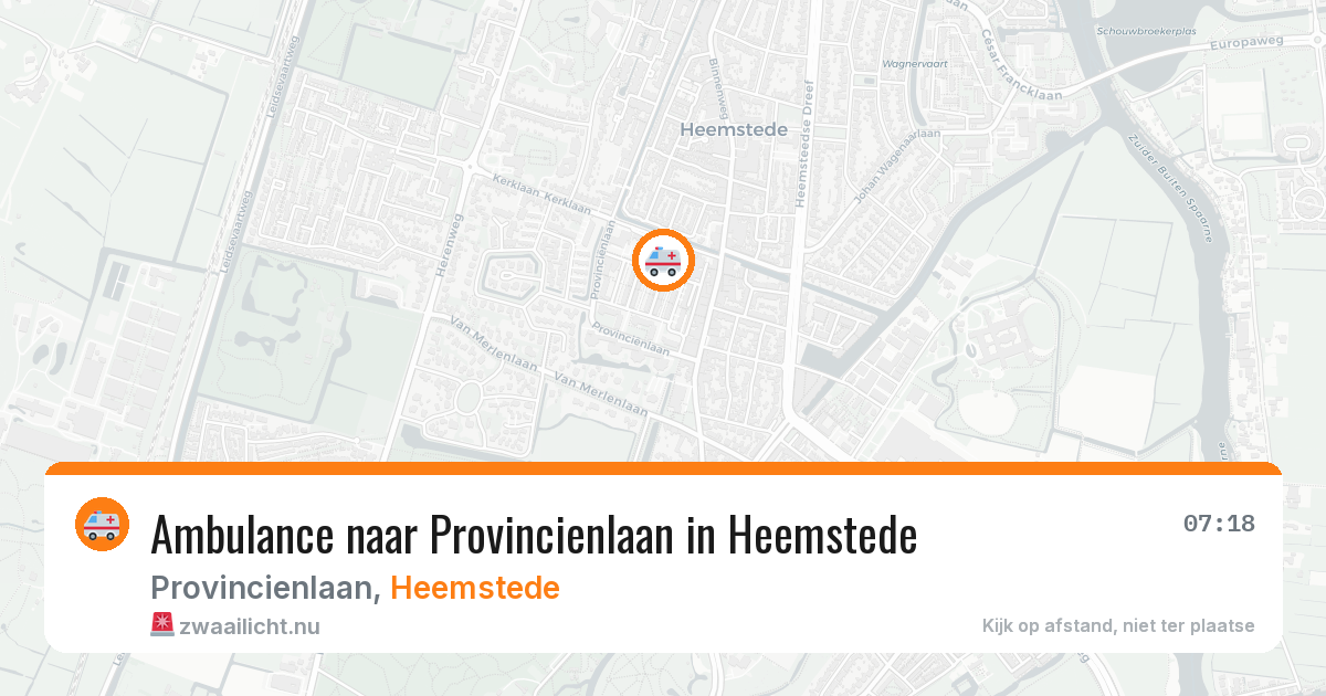 Ambulance naar Provincienlaan in Heemstede — 11 jul 2026