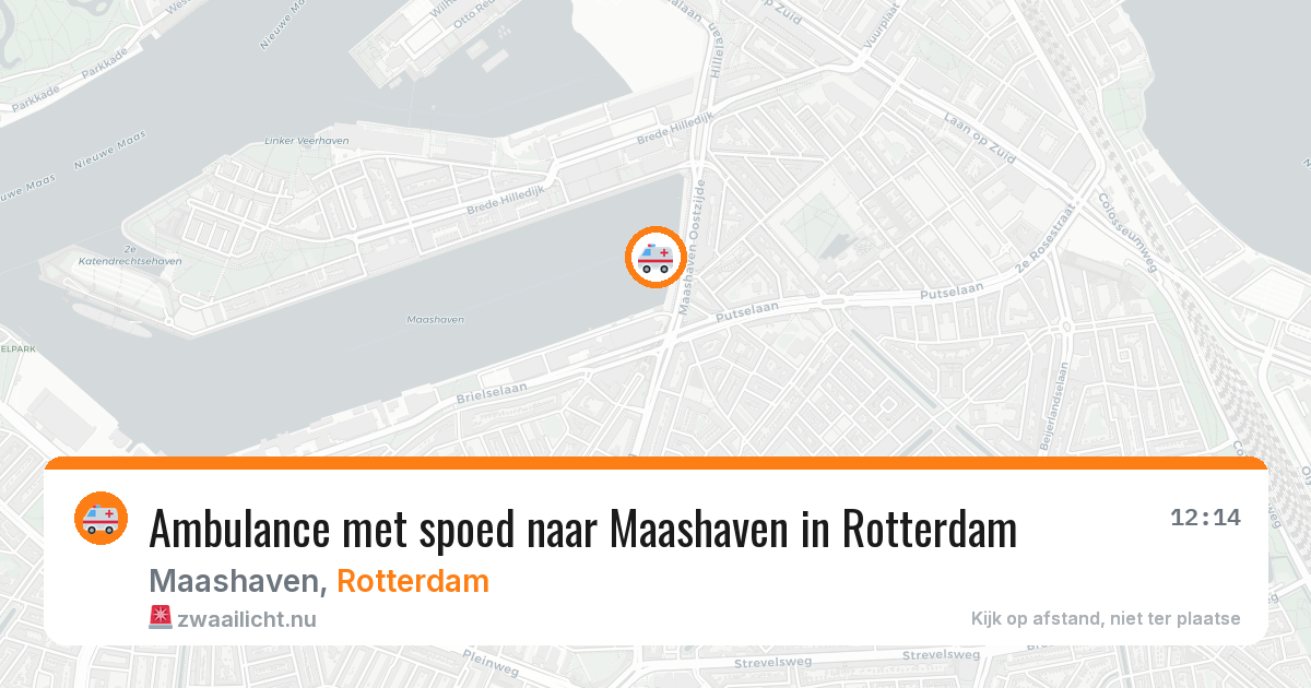 Ambulance met spoed naar Maashaven in Rotterdam — 10 jul 2026