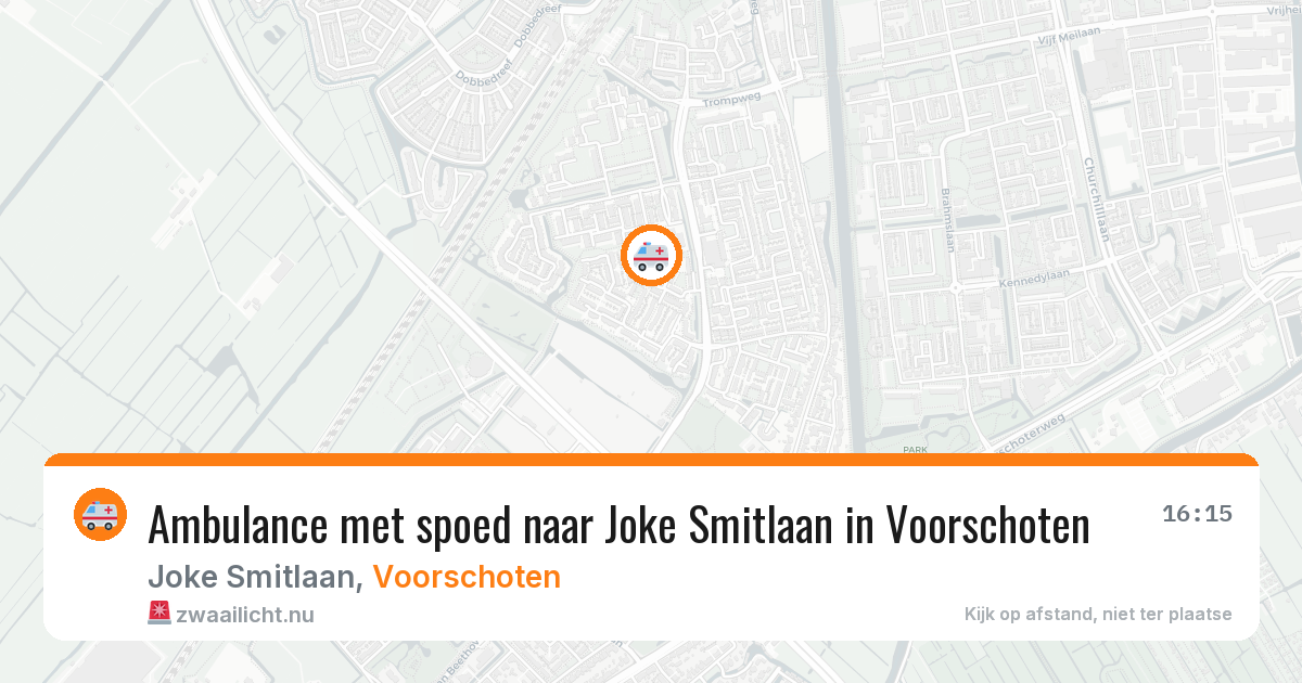 Ambulance met spoed naar Joke Smitlaan in Voorschoten — 19 jul 2026