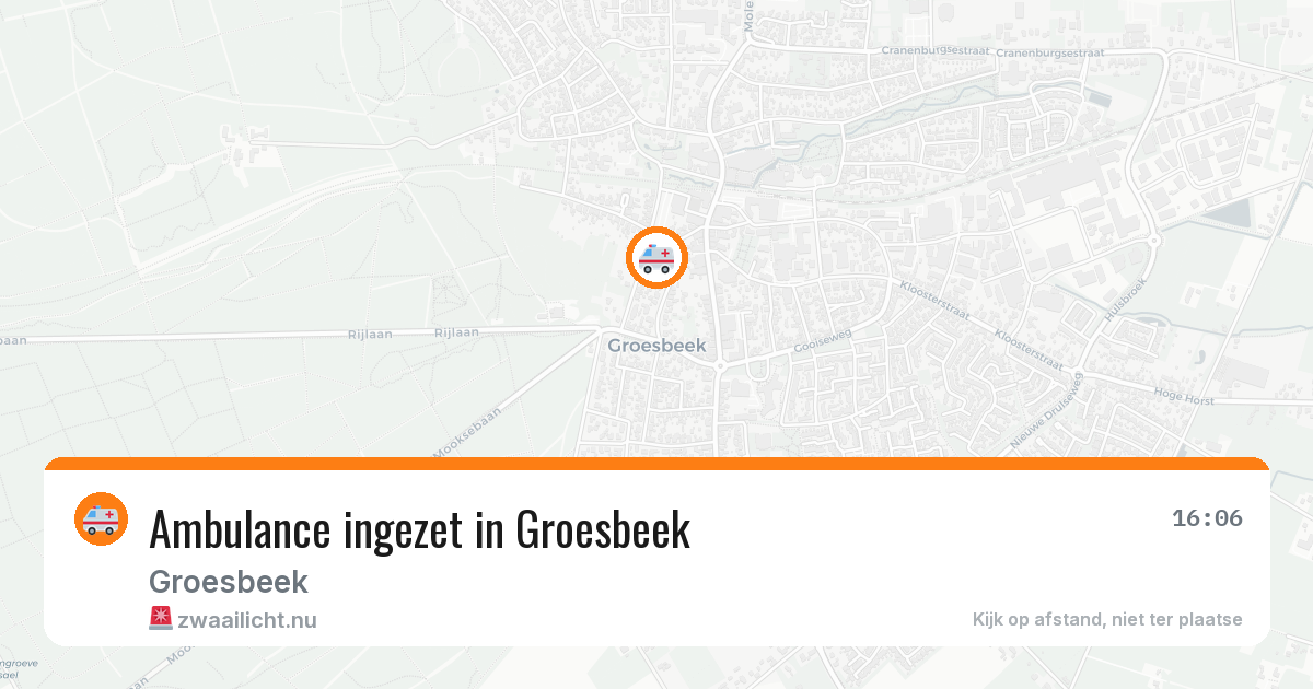 Ambulance ingezet in Groesbeek — 21 jul 2026