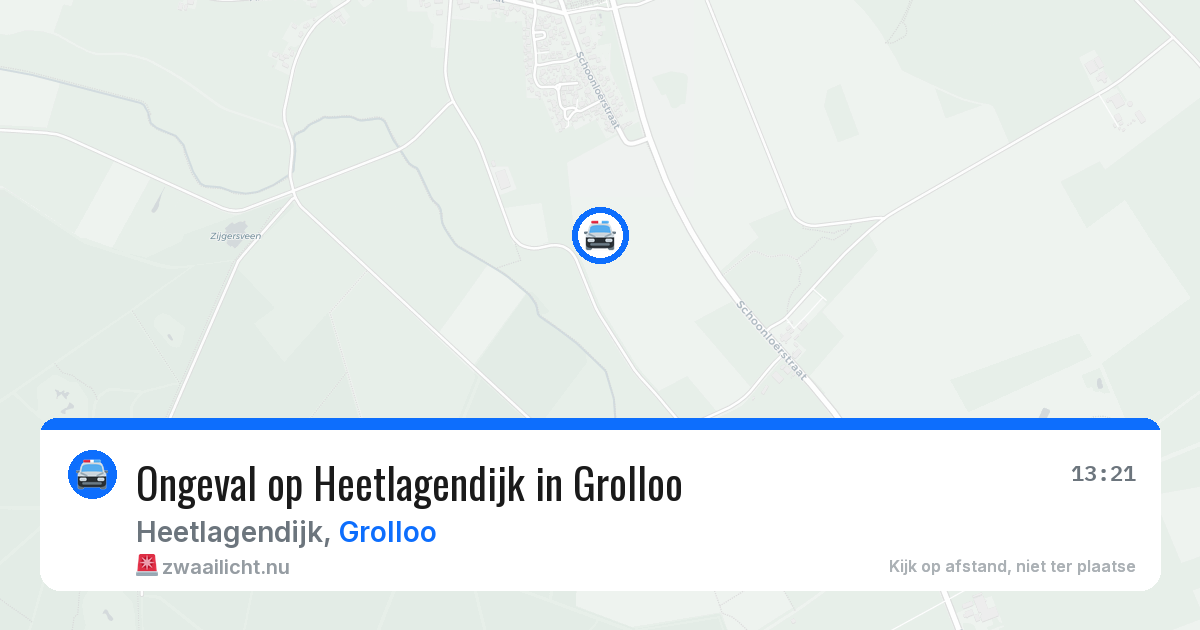 Ongeval op Heetlagendijk in Grolloo — 11 jul 2026