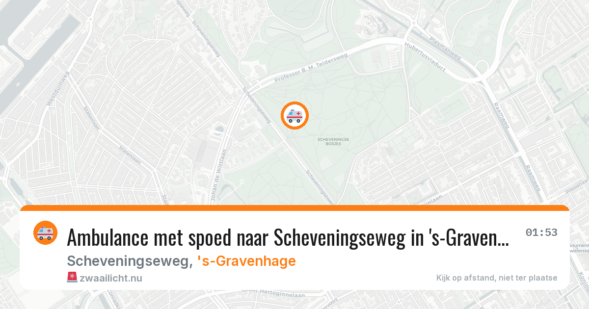 Ambulance met spoed naar Scheveningseweg in 's-Gravenhage — 23 jul 2026