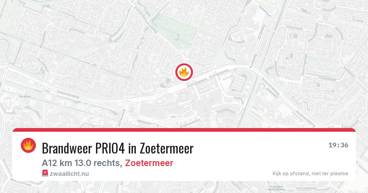Brandweer PRIO4 in Zoetermeer — 12 feb 2026 | 🚨 Zwaailicht.nu