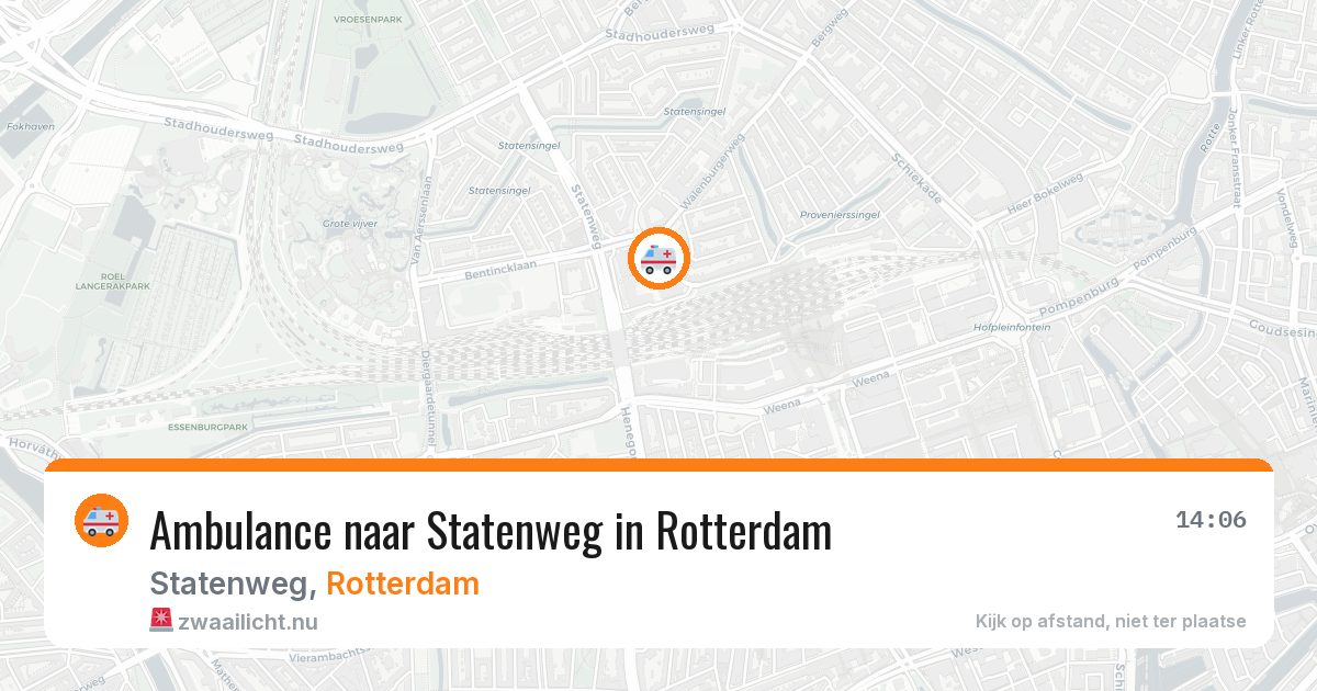 Ambulance naar Statenweg in Rotterdam — 13 jul 2026