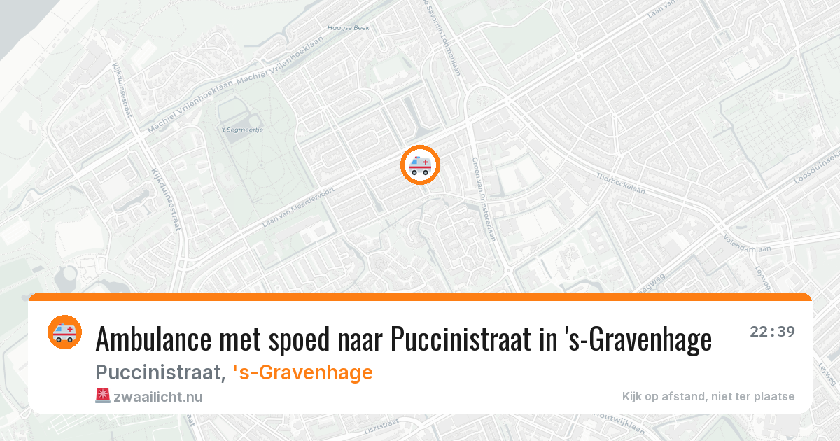 Ambulance met spoed naar Puccinistraat in 's-Gravenhage — 26 jul 2026