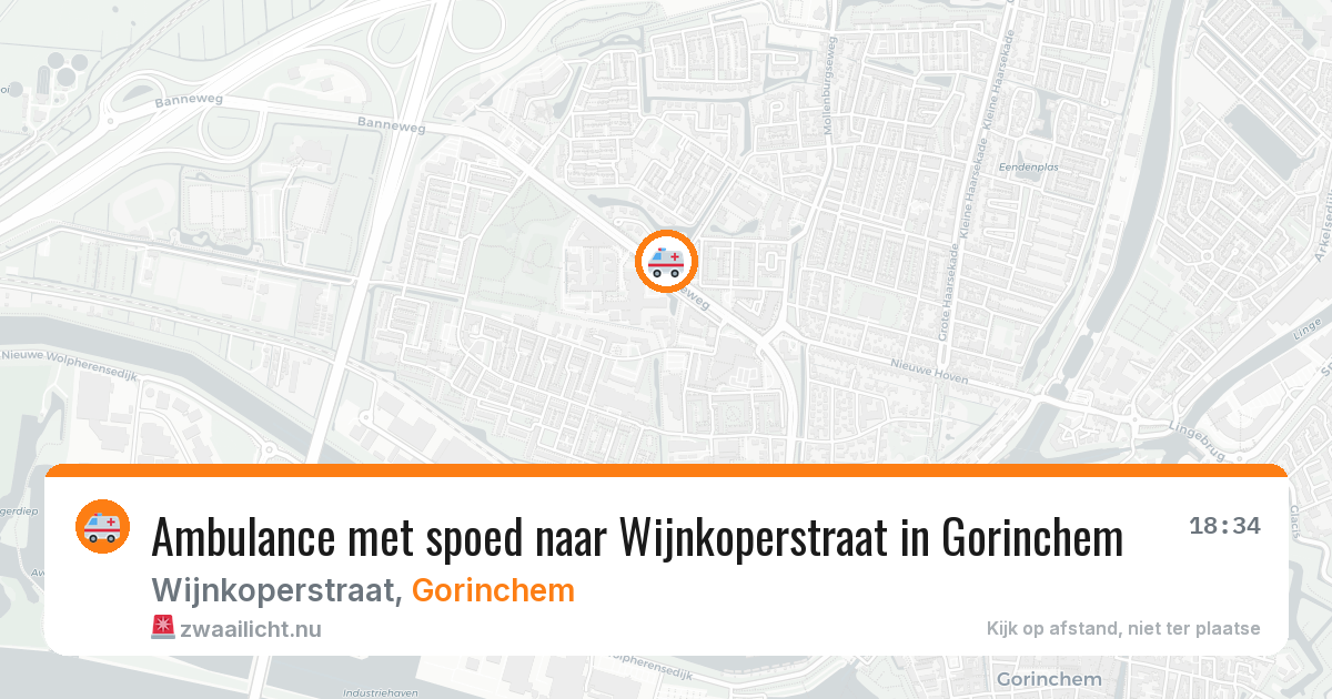 Ambulance met spoed naar Wijnkoperstraat in Gorinchem — 21 jul 2026