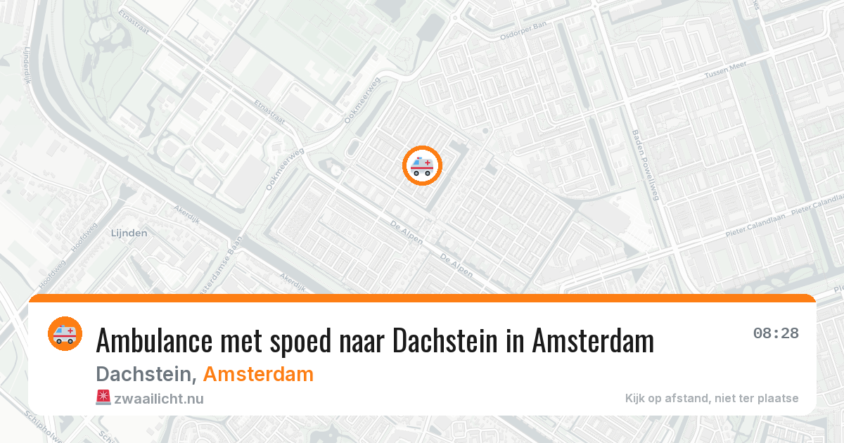 Ambulance met spoed naar Dachstein in Amsterdam — 16 jul 2026