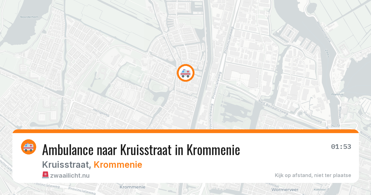 Ambulance naar Kruisstraat in Krommenie — 10 jul 2026