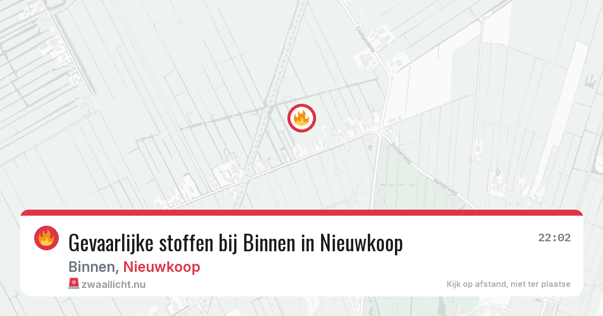Gevaarlijke stoffen bij Binnen in Nieuwkoop — 12 apr 2026