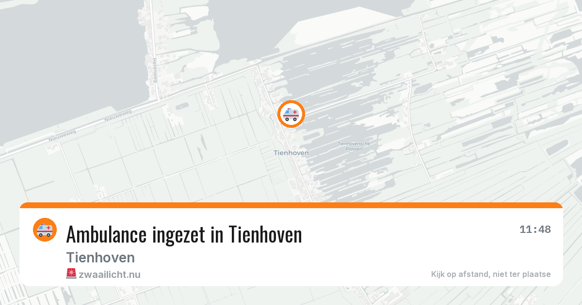 Ambulance ingezet in Tienhoven — 10 jul 2026