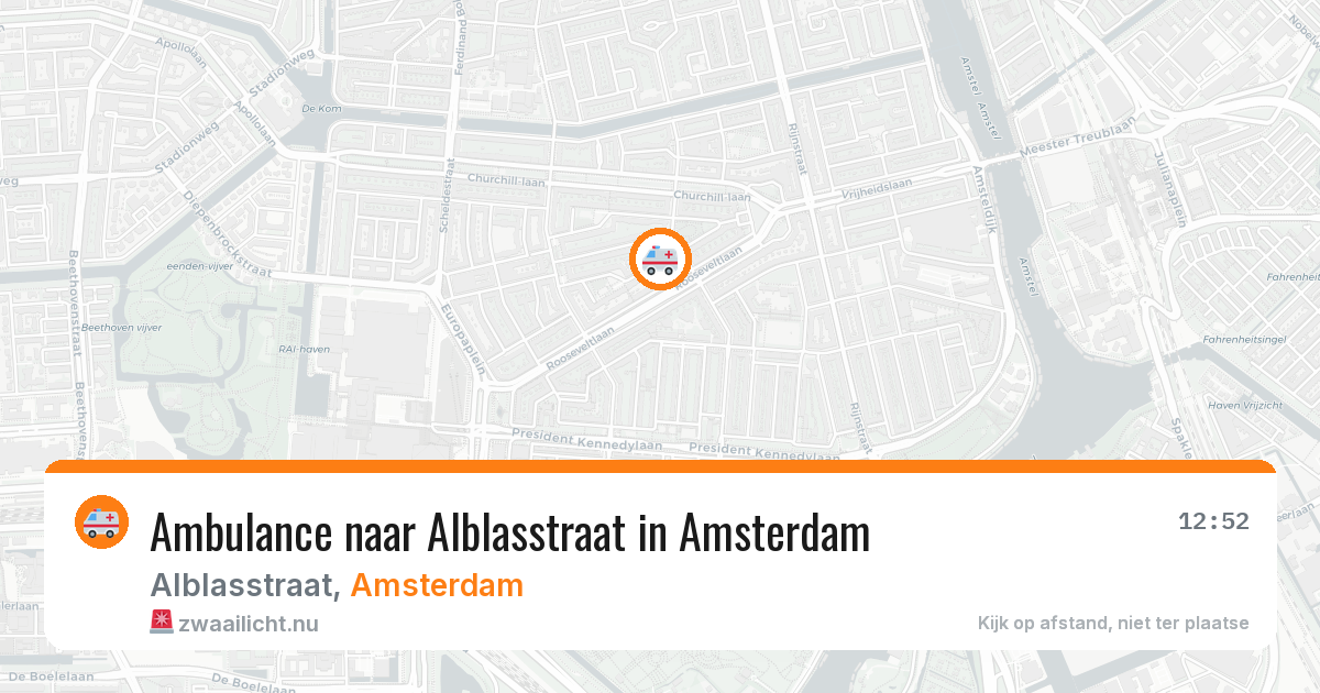 Ambulance naar Alblasstraat in Amsterdam — 20 mrt 2026