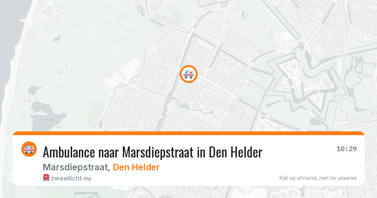 Ambulance naar Marsdiepstraat in Den Helder — 20 jul 2026