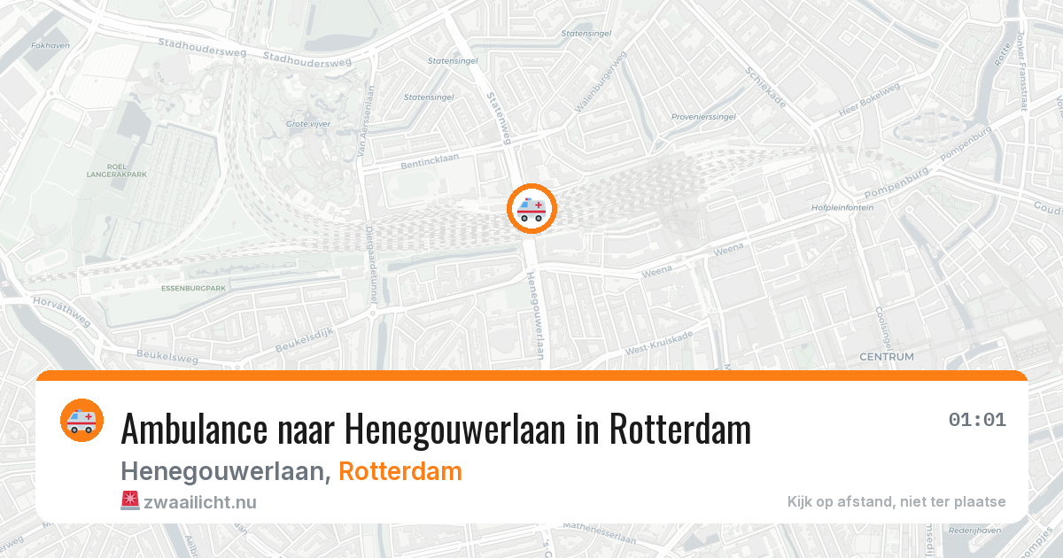 Ambulance naar Henegouwerlaan in Rotterdam — 26 mrt 2026