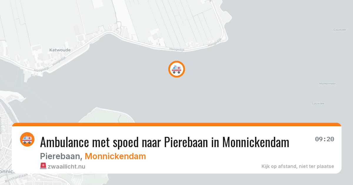 Ambulance met spoed naar Pierebaan in Monnickendam — 27 jan 2026