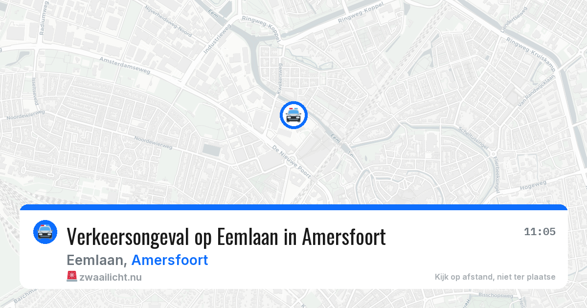 Verkeersongeval op Eemlaan in Amersfoort — 20 mrt 2026