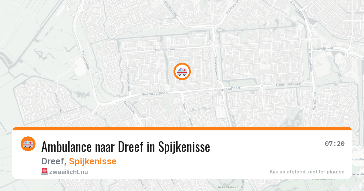 Ambulance naar Dreef in Spijkenisse — 27 jul 2026