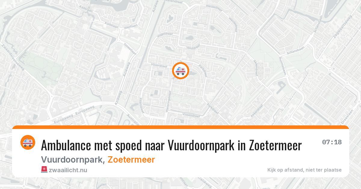 Ambulance met spoed naar Vuurdoornpark in Zoetermeer — 10 jul 2026