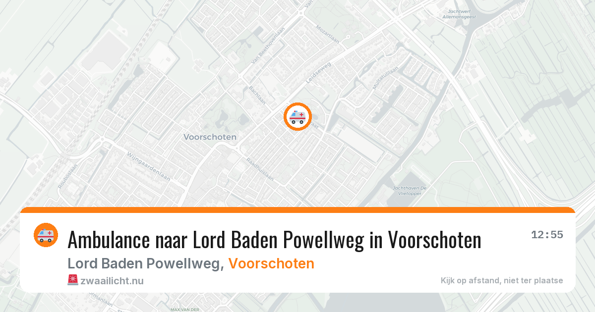 Ambulance naar Lord Baden Powellweg in Voorschoten — 23 jul 2026