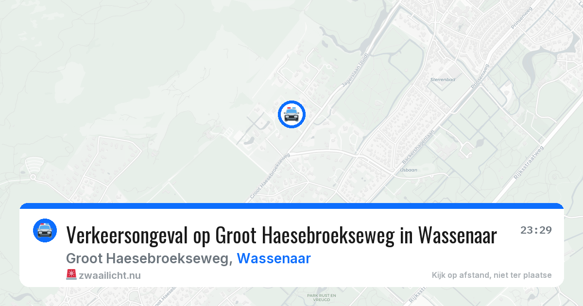 Verkeersongeval op Groot Haesebroekseweg in Wassenaar — 10 apr 2026