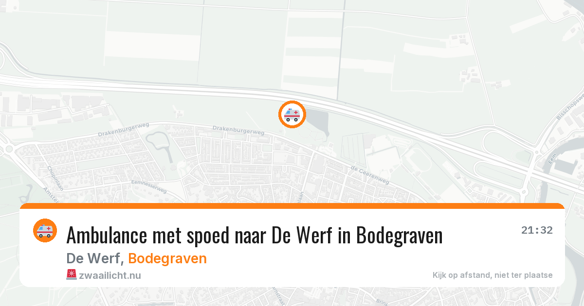 Ambulance met spoed naar De Werf in Bodegraven — 23 jan 2026