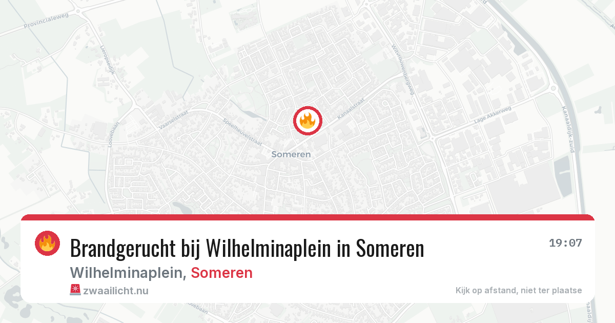 Brandgerucht bij Wilhelminaplein in Someren — 21 mrt 2026