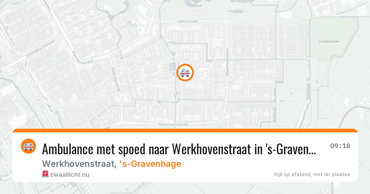 Ambulance met spoed naar Werkhovenstraat in 's-Gravenhage — 8 apr 2026