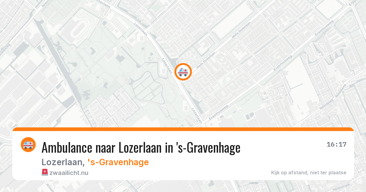 Ambulance naar Lozerlaan in 's-Gravenhage — 16 mrt 2026