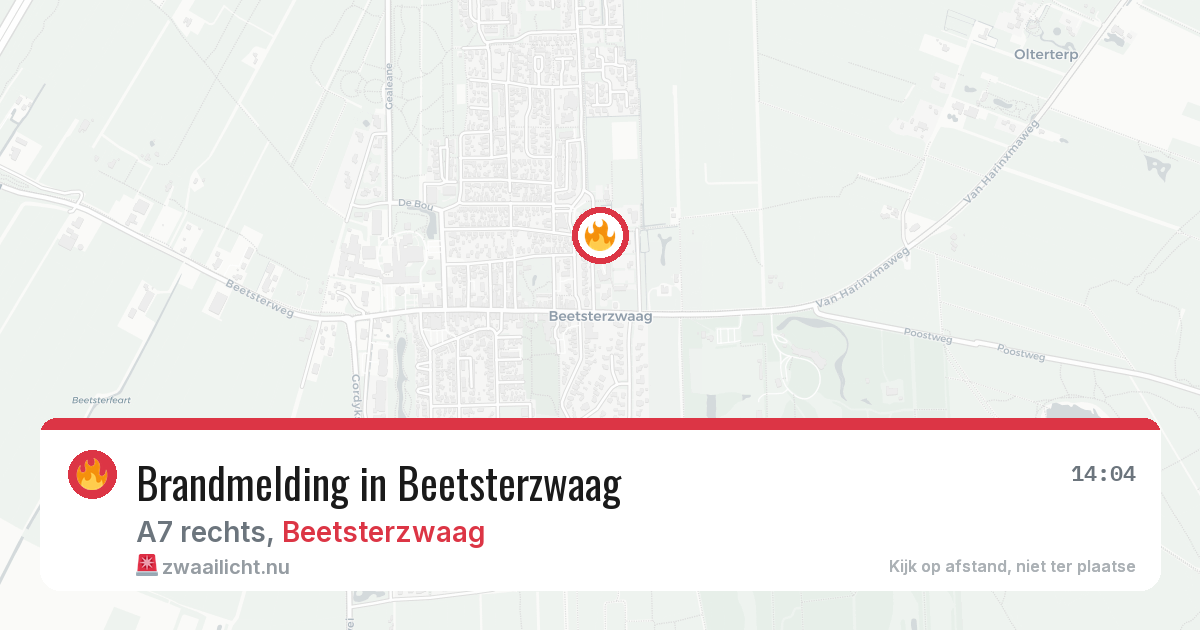 Brandmelding in Beetsterzwaag — 4 apr 2026