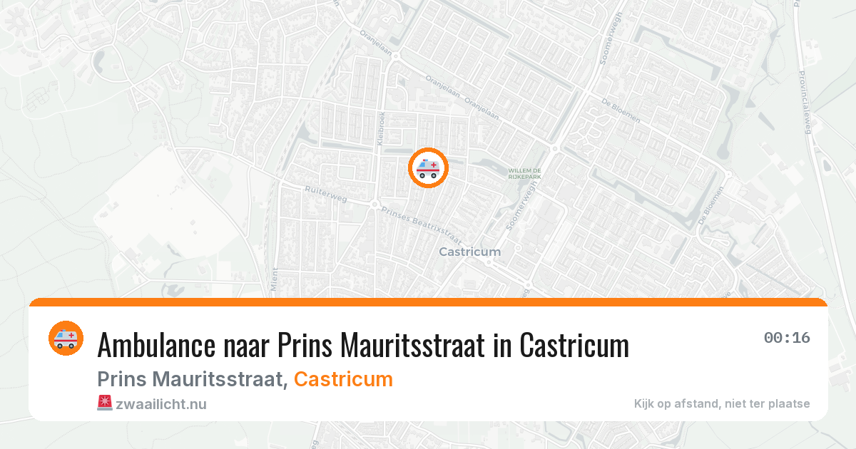 Ambulance naar Prins Mauritsstraat in Castricum — 26 jul 2026