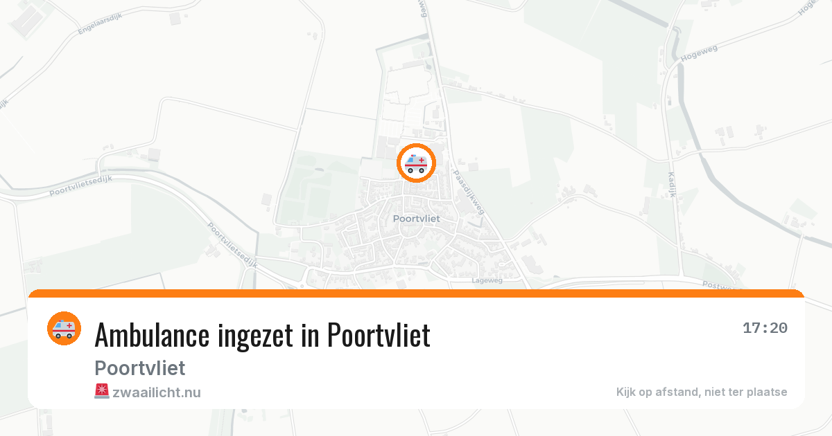 Ambulance ingezet in Poortvliet — 11 jul 2026