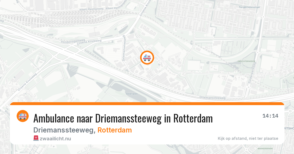 Ambulance naar Driemanssteeweg in Rotterdam — 22 mrt 2026