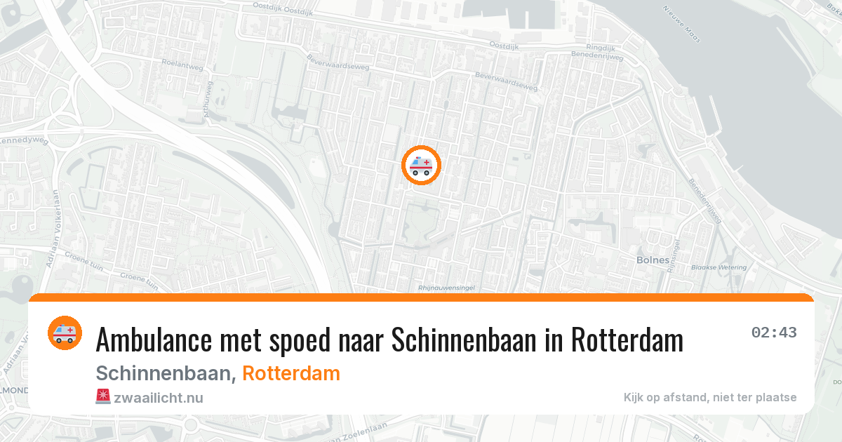 Ambulance met spoed naar Schinnenbaan in Rotterdam — 19 jul 2026